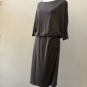 JustFab dress Blouson Flattering fit Taupe Size 12/14 XXL EUC